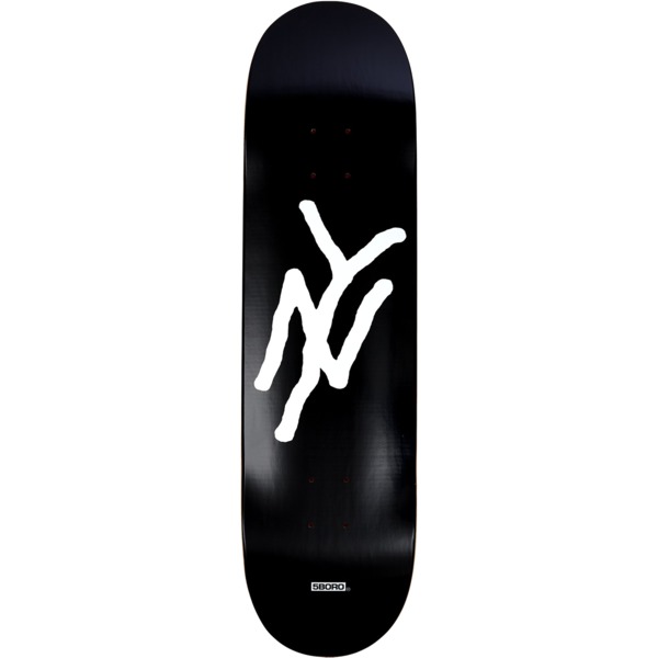 5Boro NYC Skateboards NY Logo Black Skateboard Deck - 8" x 32"