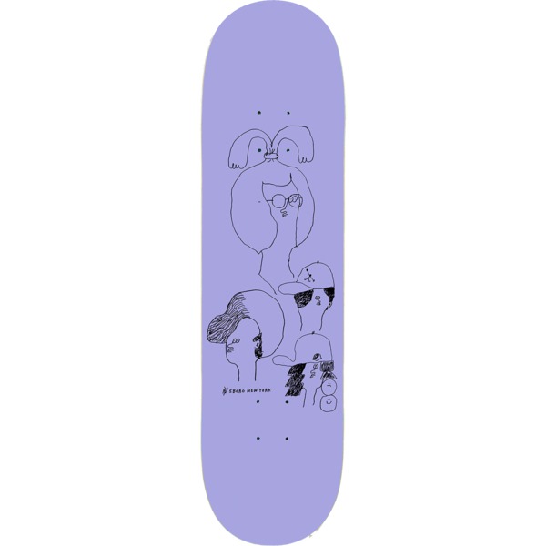 5Boro NYC Skateboards Marx / Nardelli NY Heads Light Purple Skateboard Deck - 8.25" x 31.75"