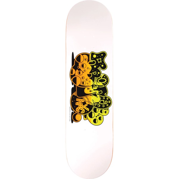 5Boro NYC Skateboards SP-One Bubble White / Orange / Yellow Skateboard Deck - 8.5" x 32"