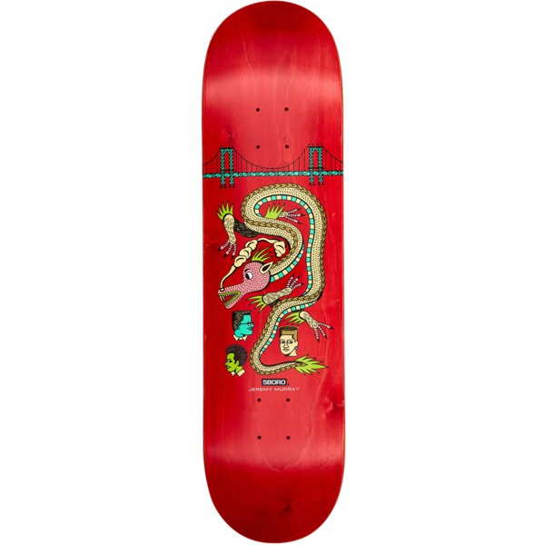 5Boro NYC Skateboards Murray Tomas Redrey Red Skateboard Deck - 8" x 31.875"