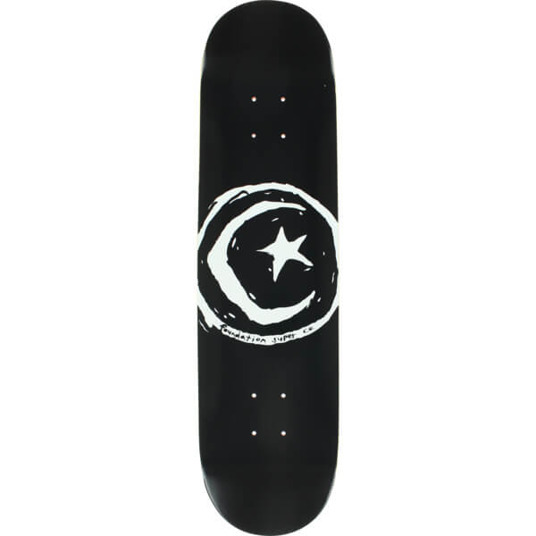 Foundation Skateboards Star and Moon Black Skateboard Deck - 8" x 31.625"