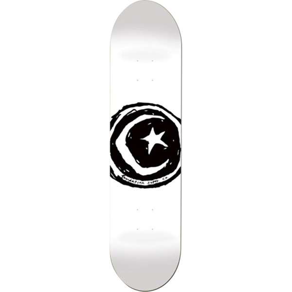 Foundation Skateboards Star & Moon White Skateboard Deck - 8.38"