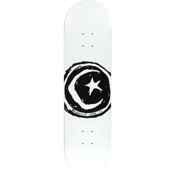 Foundation Skateboards Star and Moon White Skateboard Deck - 8.5" x 32.375"