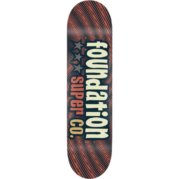 Foundation Skateboards 3 Star Tan Skateboard Deck - 8.13" x 31.75"