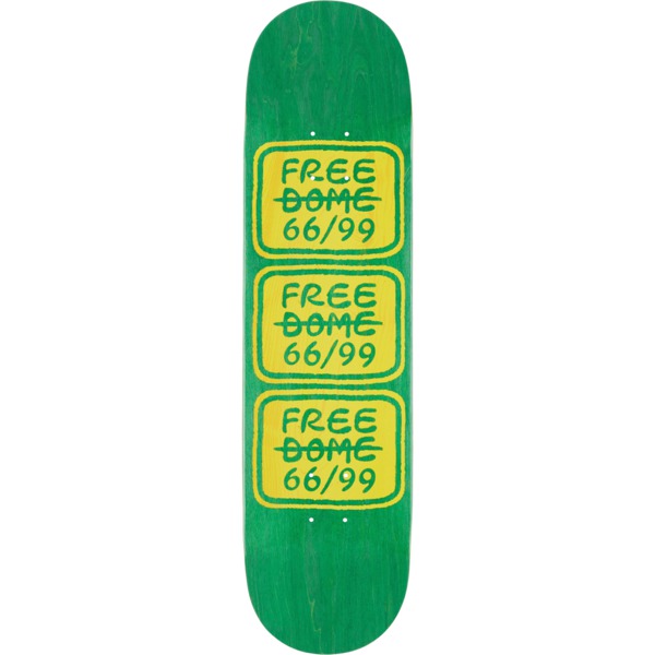Free Dome Skateboards Classic Assorted Stain / Yellow Skateboard Deck - 8.25" x 32"