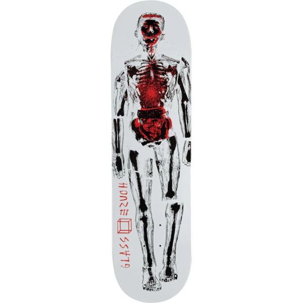 Glass House Skateboards Glass Man White / Red Skateboard Deck - 8.25" x 32"