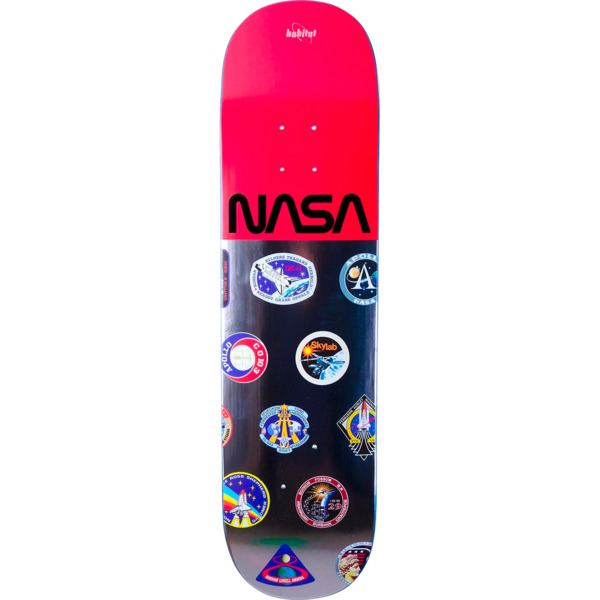 Habitat Skateboards NASA Logo Array Red Skateboard Deck - 8.12" x 31.75"