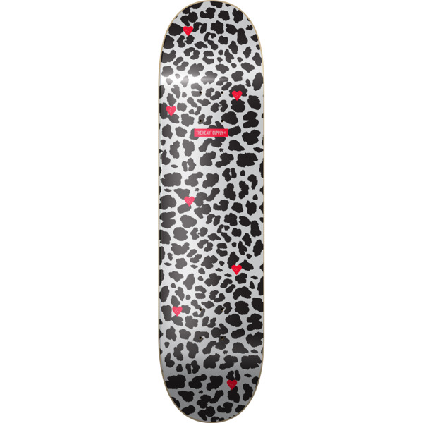 The Heart Supply Skateboards Cheetah Black / White Skateboard Deck - 8" x 31.875"