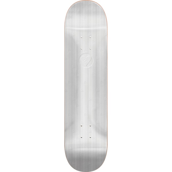 The Heart Supply Skateboards Stripes Pearl White Skateboard Deck - 8.5" x 32.5"
