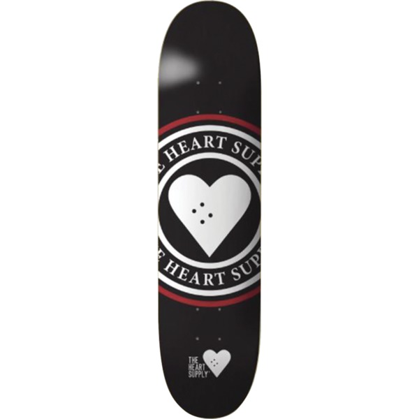 The Heart Supply Skateboards Insignia Black Skateboard Deck - 8" x 32"