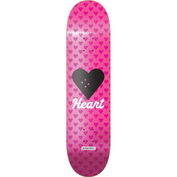 The Heart Supply Skateboards Vertical Flow Neon Pink Skateboard Deck - 8" x 32"