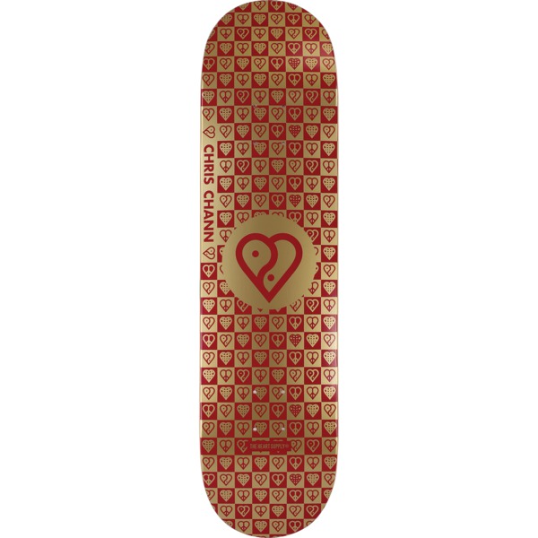 The Heart Supply Skateboards Chris Chann Trinity Gold Foil Skateboard Deck - 8" x 31.875"