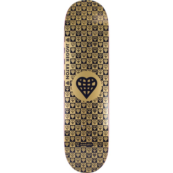 The Heart Supply Skateboards Jagger Eaton Trinity Gold Foil Skateboard Deck - 8.25" x 32"