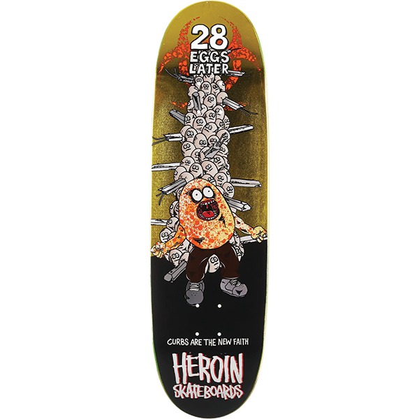 Heroin Skateboards 28 Days Later Egg Skateboard Deck - 9" x 31.9" Heroin Skateboards 28 Days Later Egg Skateboard Deck - 9" x 31.9"