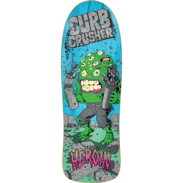Heroin Skateboards Curb Crusher XL Barf Old School Skateboard Deck - 10.25" x 30.75"
