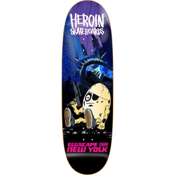 Heroin Skateboards Eggscape From New Yolk Egg Skateboard Deck - 9.4" x 32"