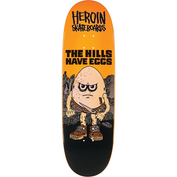 Heroin Skateboards Hills Have Eggs Egg Skateboard Deck - 8.5" x 32" Heroin Skateboards Hills Have Eggs Egg Skateboard Deck - 8.5" x 32"