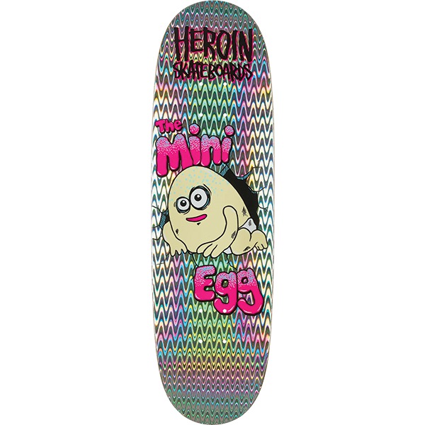 Heroin Skateboards Holographic Foil Mini Egg Skateboard Deck - 8.38" x 29.3" Heroin Skateboards Holographic Foil Mini Egg Skateboard Deck - 8.38" x 29.3"