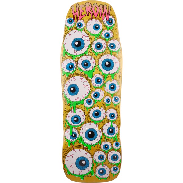 Heroin Skateboards Mutant Eyeballer Assorted Colors Old School Skateboard Deck - 10.25" x 32"