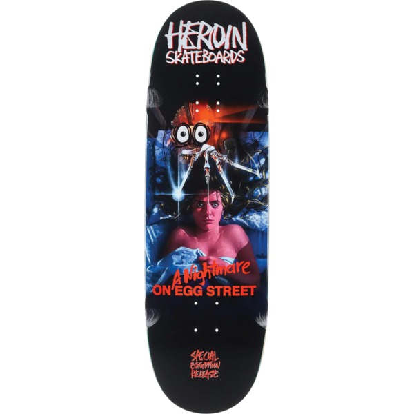 Heroin Skateboards Nightmare On Egg Street Egg Skateboard Deck - 9.87" x 33.25"