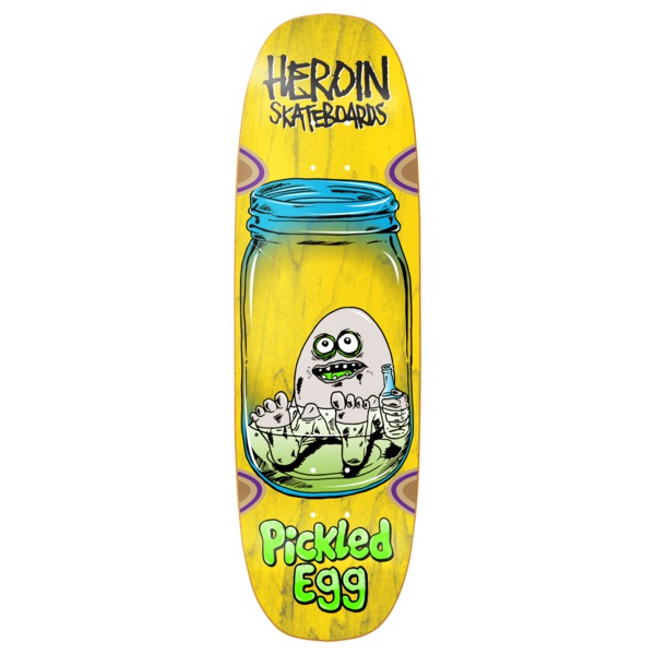 Heroin Skateboards Pickled Egg Skateboard Deck - 9.38" Heroin Skateboards Pickled Egg Skateboard Deck - 9.38"