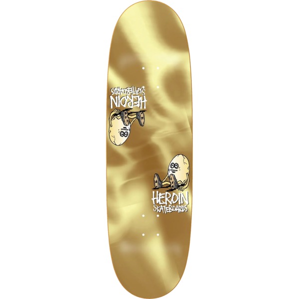 Heroin Skateboards The Symmetrical Gold Egg Skateboard Deck - 9.25" x 32"