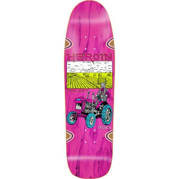 Heroin Skateboards Tom Day Farm King God Skateboard Deck - 8.88" x 32"