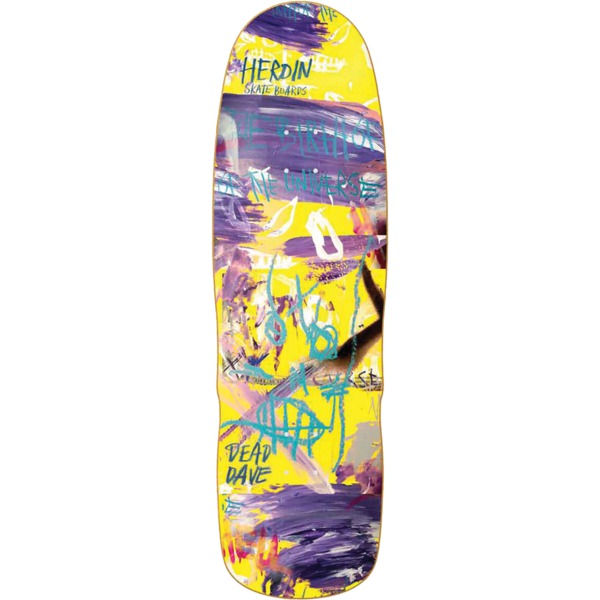 Heroin Skateboards Dead Dave Painted Old School Skateboard Deck - 10.1" x 32"