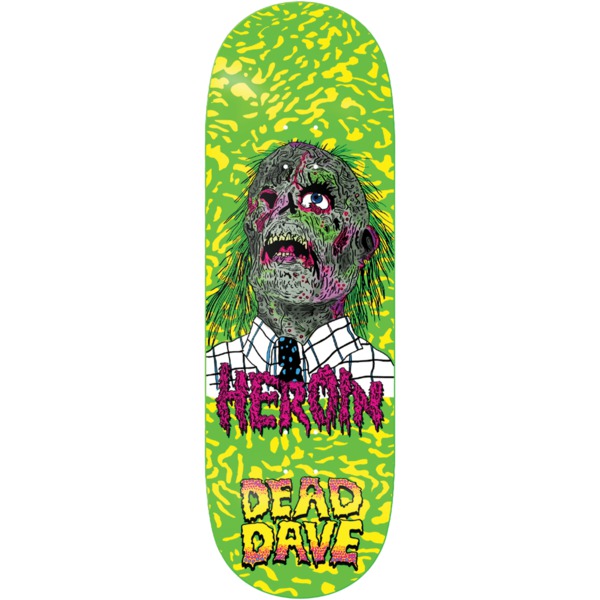 Heroin Skateboards Dead Dave Dead Head Skateboard Deck - 10.12" Heroin Skateboards Dead Dave Dead Head Skateboard Deck - 10.12"
