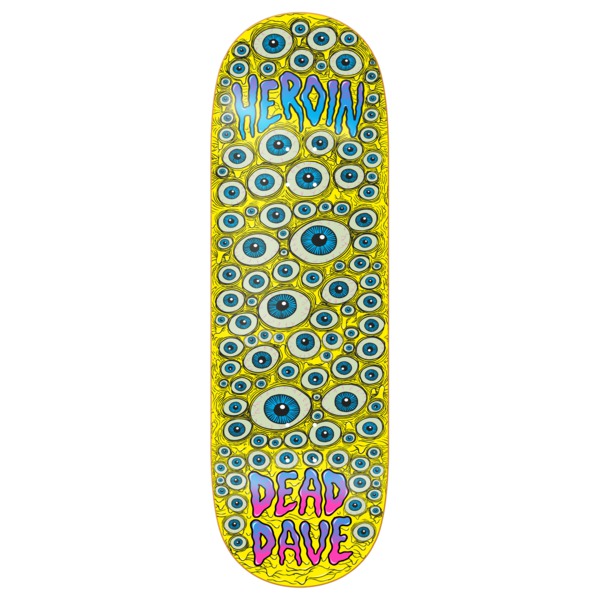 Heroin Skateboards Dead Dave Eyes Skateboard Deck - 10"