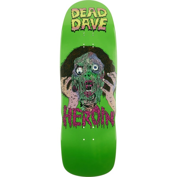 Heroin Skateboards Dead Dave Face Melter Old School Skateboard Deck - 10.1" x 32"