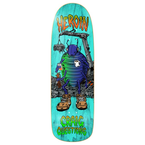 Heroin Skateboards Craig Questions Scott Bug Skateboard Deck - 9.6" Heroin Skateboards Craig Questions Scott Bug Skateboard Deck - 9.6"