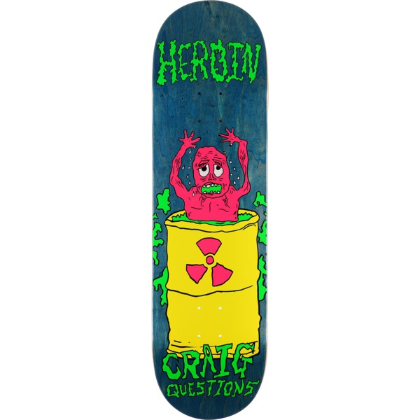 Heroin Skateboards Craig Questions Scott Dead Toon Assorted Colors Skateboard Deck - 9" x 32.25"