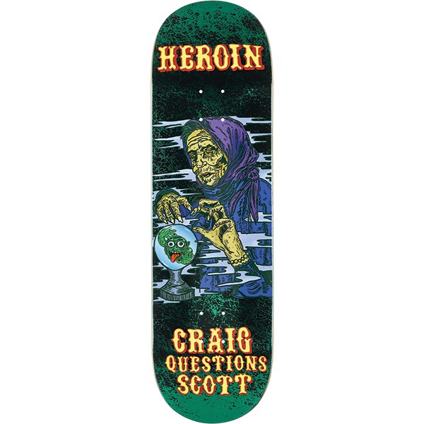 Heroin Skateboards Craig Questions Scott Fortune Teller Skateboard Deck - 9.25" x 32.25" Heroin Skateboards Craig Questions Scott Fortune Teller Skateboard Deck - 9.25" x 32.25"
