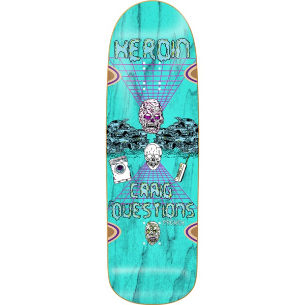 Heroin Skateboards Craig Questions Junkyark Skateboard Deck - 9.5" x 32"