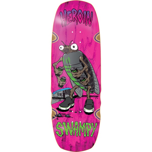 Heroin Skateboards Swampy Bug Skateboard Deck - 10.75" x 32"