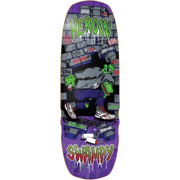 Heroin Skateboards Swampy Stomp Skateboard Deck - 10.5" Heroin Skateboards Swampy Stomp Skateboard Deck - 10.5"