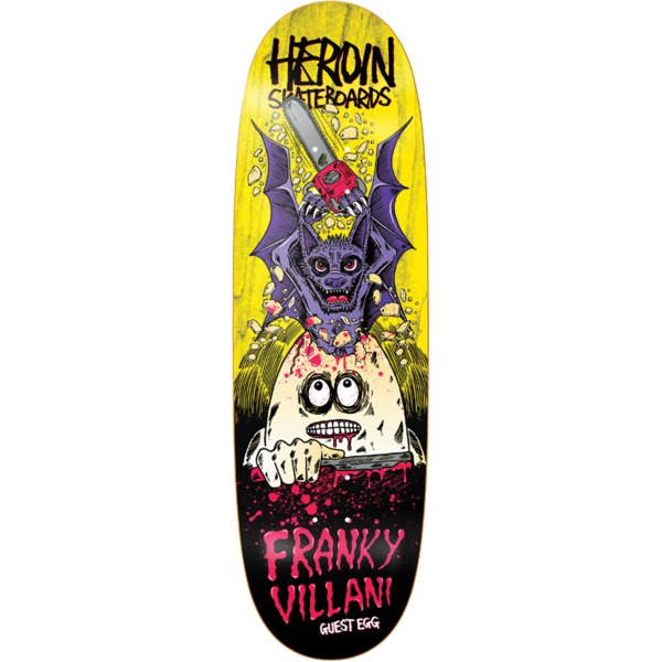 Heroin Skateboards Franky Villani Guest Egg Skateboard Deck - 9.5"