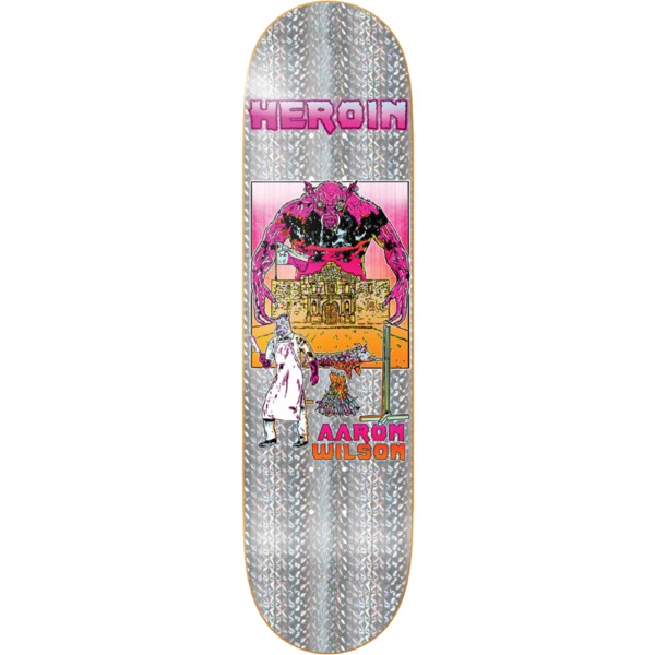 Heroin Skateboards Aaron Wilson Hellscape Skateboard Deck 8.5 x 32