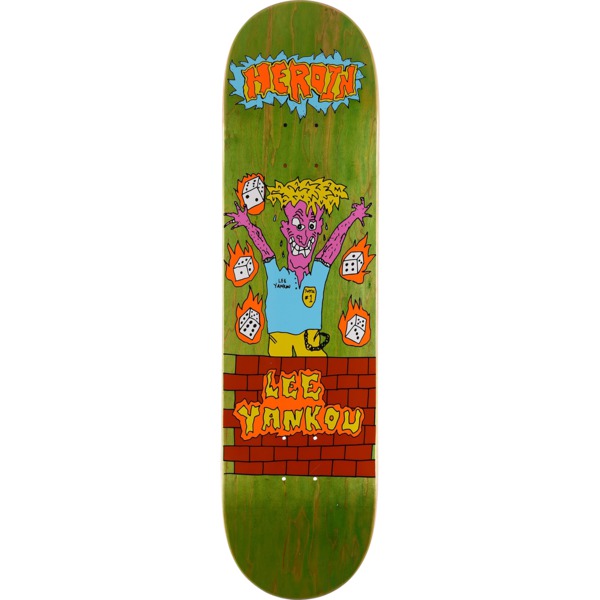 Heroin Skateboards Lee Yankou Dead Toon Assorted Colors Skateboard Deck - 8.25" x 31.5"