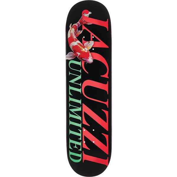 Jacuzzi Unlimited Skateboards Koi Logo EX7 Black Skateboard Deck - 8.25" Jacuzzi Unlimited Skateboards Koi Logo EX7 Black Skateboard Deck - 8.25"