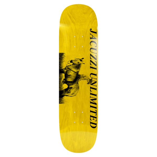 Jacuzzi Unlimited Skateboards Jet Ski Cowboy Shovel Nose Yellow Skateboard Deck - 9" Jacuzzi Unlimited Skateboards Jet Ski Cowboy Shovel Nose Yellow Skateboard Deck - 9"