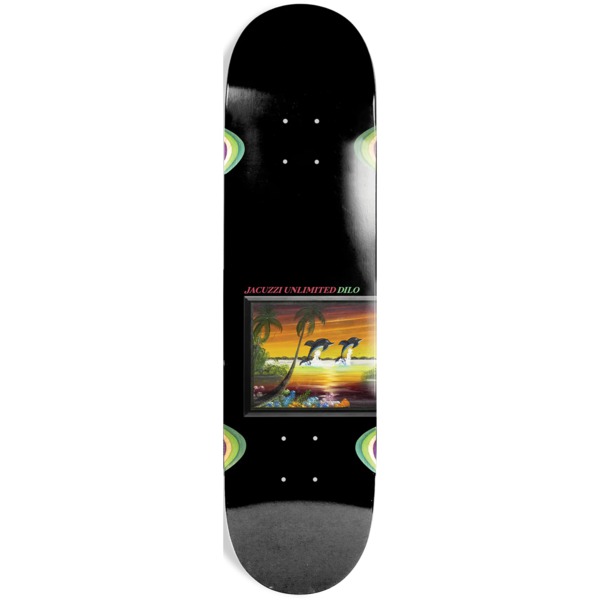 Jacuzzi Unlimited Skateboards John Dilo Flipper Black Skateboard Deck - 8.5" x 32.3"