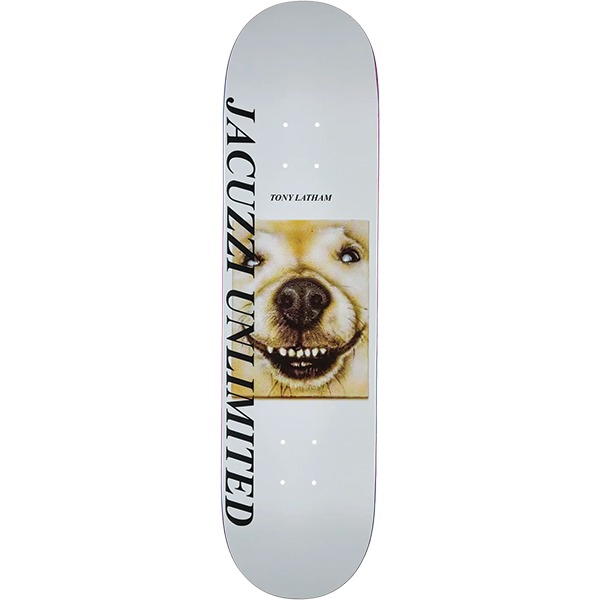 Jacuzzi Unlimited Skateboards Tony Latham Smooshed EX7 White Skateboard Deck - 8.5" Jacuzzi Unlimited Skateboards Tony Latham Smooshed EX7 White Skateboard Deck - 8.5"