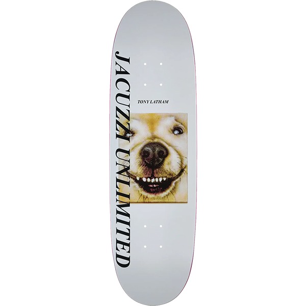 Jacuzzi Unlimited Skateboards Tony Latham Smooshed Egg White Skateboard Deck EX7 - 9.12" Jacuzzi Unlimited Skateboards Tony Latham Smooshed Egg White Skateboard Deck EX7 - 9.12"