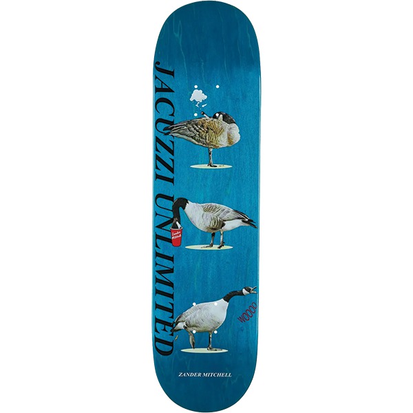 Jacuzzi Unlimited Skateboards Zander Mitchell Geese EX7 Teal Skateboard Deck - 8.25"