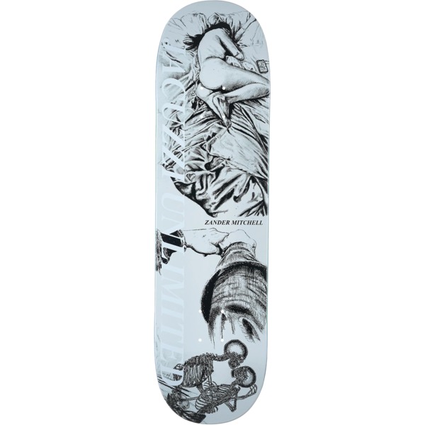 Jacuzzi Unlimited Skateboards Zander Mitchell Sleeper Grey Skateboard Deck EX7 - 8.12"