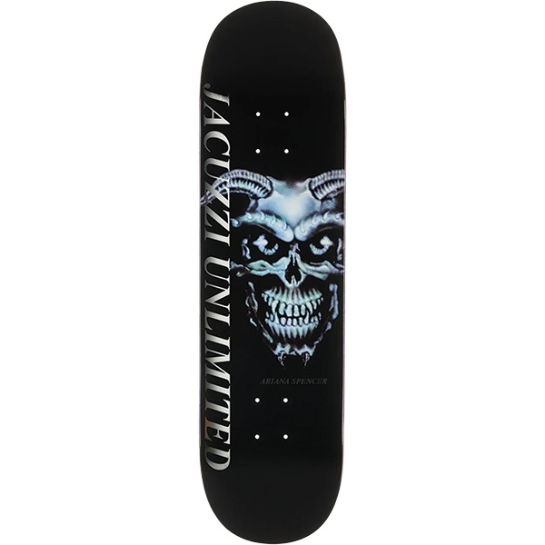 Jacuzzi Unlimited Skateboards Ariana Spencer Demon EX7 Black Skateboard Deck - 8.5"