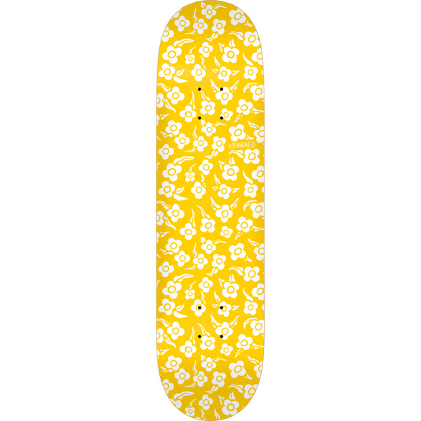 Krooked Flowers Skateboard Deck 8.5" Yellow 