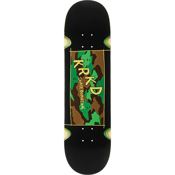 Krooked Skateboards Kamo Black Skateboard Deck - 8.25" Krooked Skateboards Kamo Black Skateboard Deck - 8.25"